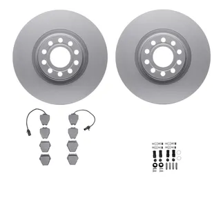 R1 Concepts WDUH1-73094 Carbon Series Brake Rotors W/ 5000 Oep Brake Pads & Hdw